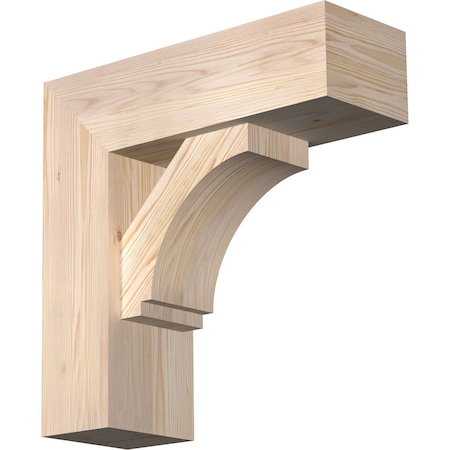 Ekena Millwork Imperial Block Smooth Bracket w/ Offset Brace, Douglas Fir, 7 1/2"W x 22"D x 22"H BKT0806X22X22IMP05SDF